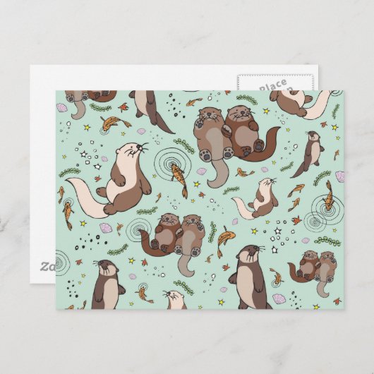 Otter Briefkaart (Voorkant / Achterkant)
