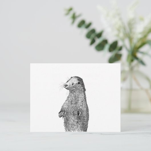 Otter Briefkaart (Staand voorkant)