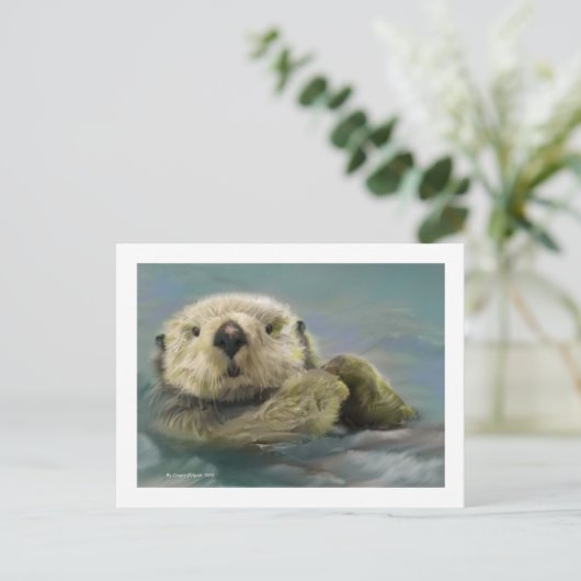 Otter Briefkaart (Staand voorkant)