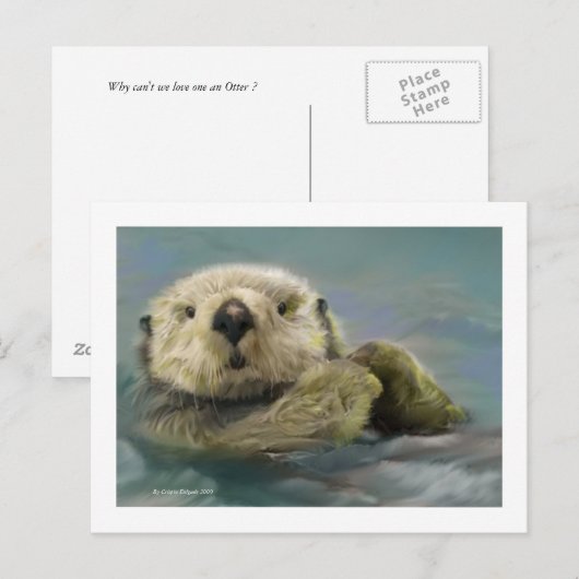 Otter Briefkaart (Voorkant / Achterkant)