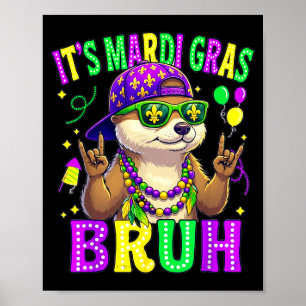 Otter bruh mardi gras jongens meisjes kinderen car poster