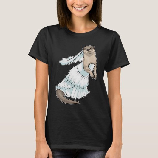 Otter Bruidsjurk Trouwjurk T-shirt (Voorkant)