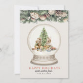 Otter & Bunny Kerstboom Sneeuw Grobe Feestdagenkaart (Voorkant)