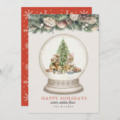 Otter & Bunny Kerstboom Sneeuw Grobe Feestdagenkaart (Voorkant / Achterkant)