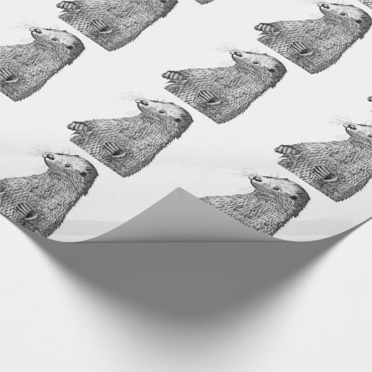 otter cadeaupapier (Hoek)