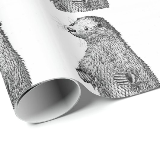 otter cadeaupapier (Rol Hoek)