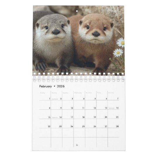 Otter Calendar 2026 Kalender (Feb 2026)