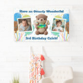 Otter & Candy Thema Verjaardagsjongen Gepersonalis Spandoek (Insitu)