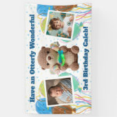 Otter & Candy Thema Verjaardagsjongen Gepersonalis Spandoek (Verticaal)
