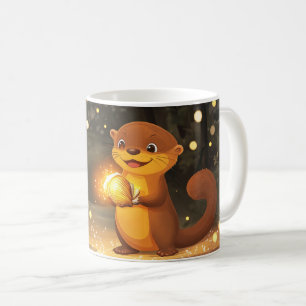 Otter Cartoon Stijl levendig Schattig Kleurrijk Koffiemok
