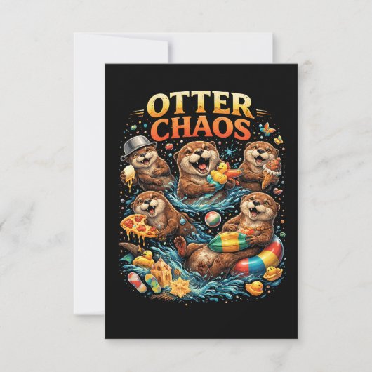 Otter Chaos Bedankkaart (Voorkant)