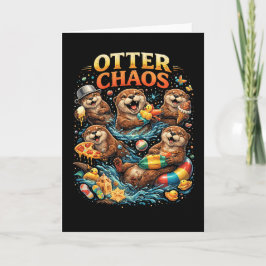 Otter Chaos Feestdagen Kaart
