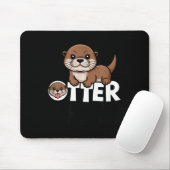 Otter Chaos Funny Animal Lover Cute Pun Sayings Qu Muismat (Met muis)