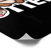 Otter Chaos Funny Animal Lover Cute Pun Sayings Qu Poster (Hoek)