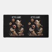 Otter Chaos Funny Bagel Vechten Zee Otters Pun An Bureaumat (Voorkant)