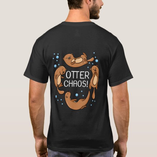 Otter Chaos Gift Voor Kinderen Schattige Slapen Py T-shirt (Achterkant)