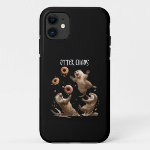Otter Chaos Grappige Bagel Vechtende Zeeotters Pun Case-Mate iPhone Case