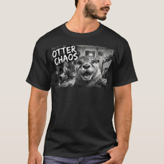 Otter Chaos Grappige Dier Selfie Schattig T-shirt
