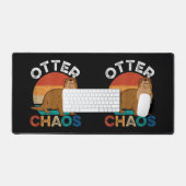 Otter Chaos, mannen, stuiten op Otter Lover Bureaumat (Keyboard & Muis)
