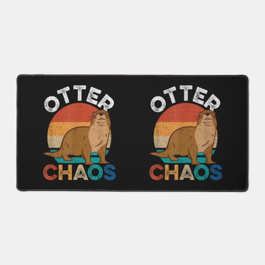 Otter Chaos, mannen, stuiten op Otter Lover Bureaumat (Voorkant)