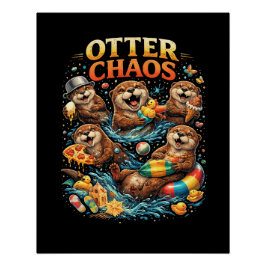 Otter Chaos Perfect Poster