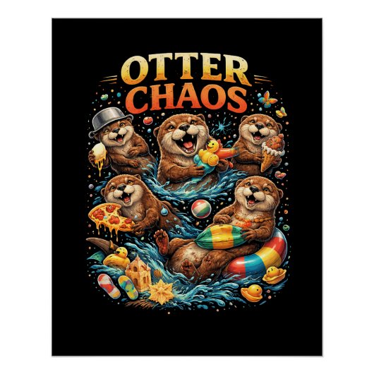 Otter Chaos Perfect Poster (Voorkant)