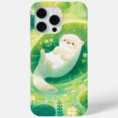 Otter Chilling op een Lily Pad Case-Mate iPhone Case (Achterkant)