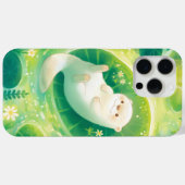 Otter Chilling op een Lily Pad Case-Mate iPhone Case (Achterkant (horizontaal))