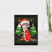 Otter Christmas Lights Santa Costume Ugly Xmas Swe Kaart (Voorkant)