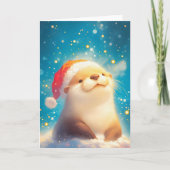 Otter Christmas Spirit Kaart (Voorkant)
