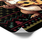 Otter Christmas Ugly Shirts Otter Playing Guitar X Poster (Hoek)