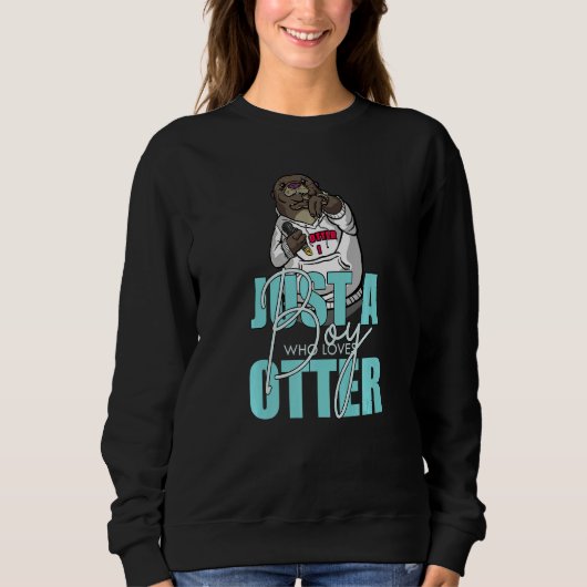 Otter Cute Animal Zee Otters Fun Trui (Voorkant)