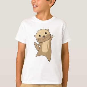 Otter Cute Animals koken een dier voor kinderen T-shirt