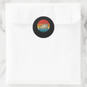 Otter - Cute Zee Otter  Sunset Ronde Sticker (Tas)