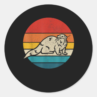 Otter - Cute Zee Otter  Sunset Ronde Sticker