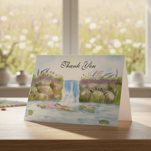 Otter Dank Je Wel met Boswaterval Kaart