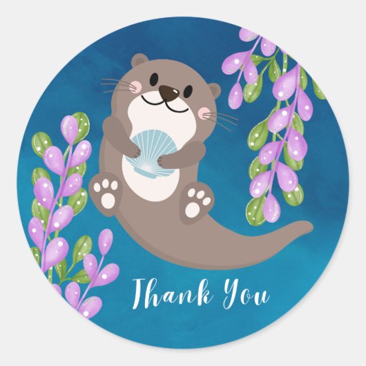 Otter Dank u Sticker (Voorkant)