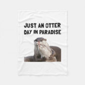 Otter Day Paradise Fleece Deken (Voorkant)