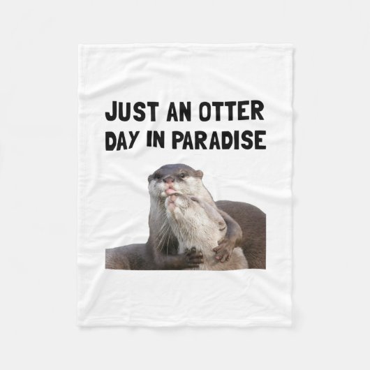 Otter Day Paradise Fleece Deken (Voorkant)