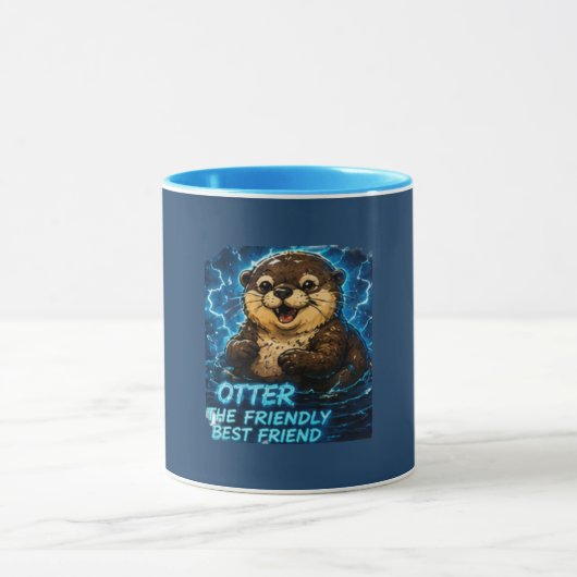 Otter de vriendelijke beste vriend mok (Midden)