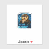 Otter de vriendelijke beste vriend sticker (Vel)