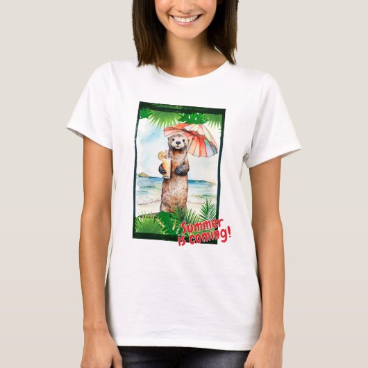 Otter "De zomer komt eraan!" T-shirt (Voorkant)