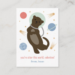 Otter Deze Wereld Klaslokaal Valentijn Kaart