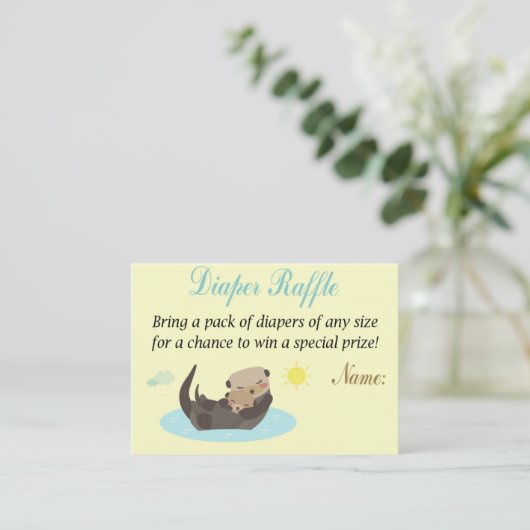 Otter Diaper Raffle Tickets (Staand voorkant)