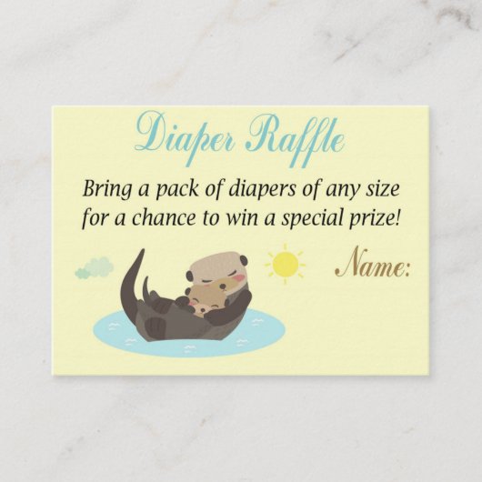Otter Diaper Raffle Tickets (Voorkant)