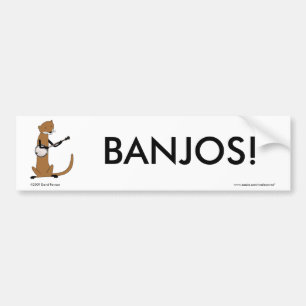 Otter die de Banjo speelt Bumpersticker