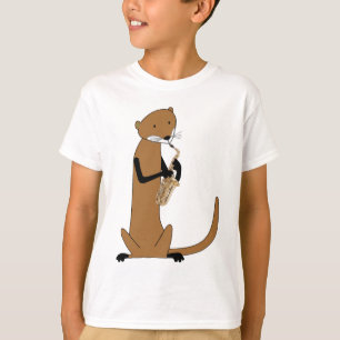 Otter die de saxofone speelt t-shirt