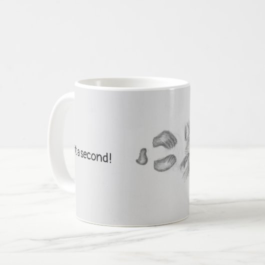 Otter die drijft in de mok van waterkoffie (Voorkant links)