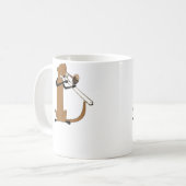 Otter die het Trombone speelt Koffiemok (Voorkant links)