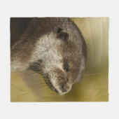 Otter die over zijn schouder kijkt fleece deken (Voorkant (Horizontaal))